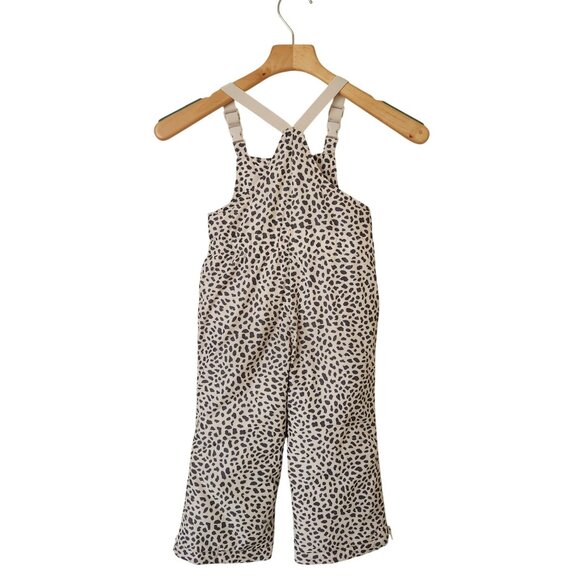 Baby Gap 3-Year-Old Snow Bib Overalls Leopard Print Fleece Winter Cute Comy Cozy - Picture 3 of 12